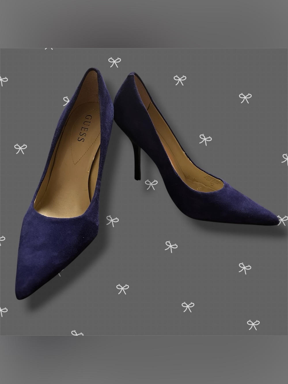 Vintage Guess Indigo Suede Pumps